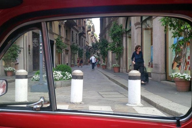 2 hour Vintage Fiat 500 Central City Tour in Milan - Roman ruins beside a pastry shop