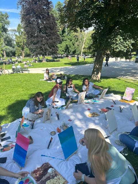 Art in the Park: Paint 'n Sip at Parco Sempione - Sara, Andrea, and a friendly small-group mood