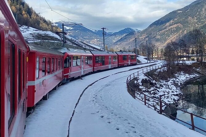 Bernina Red Train, Swiss Alps & St Moritz From Milan - The afternoon train through the Swiss Alps