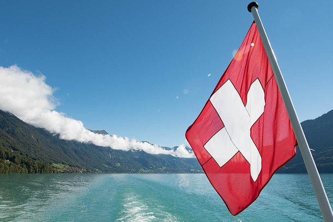 Interlaken and the Green Train of Swiss Alps Day Trip from Milan - Cruising Lake Thun toward Interlaken