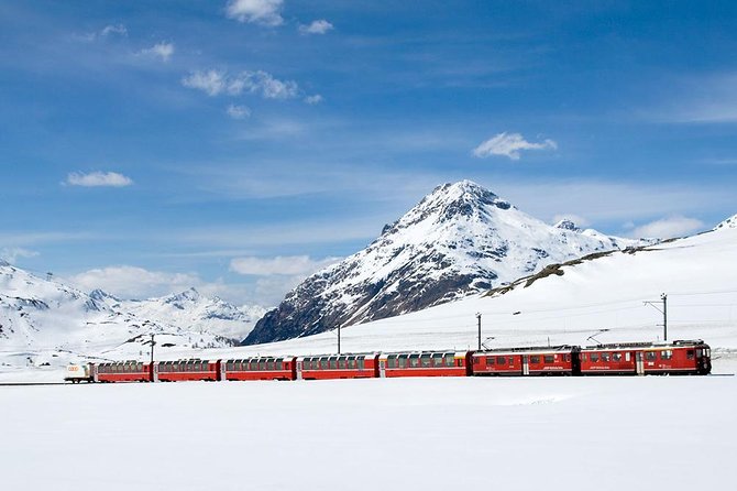Lake Como cruise, St.Moritz and Bernina Red Train - Over the Maloja Pass to St. Moritz