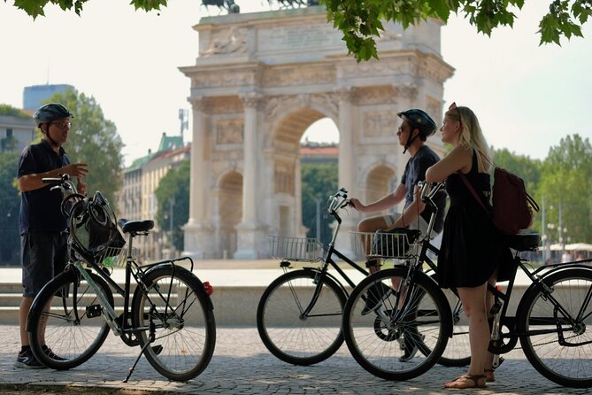 Milan: Bicycle Tour Live Tourist Guide 3 hours and half - Sant’Ambrogio and Roman traces add older layers