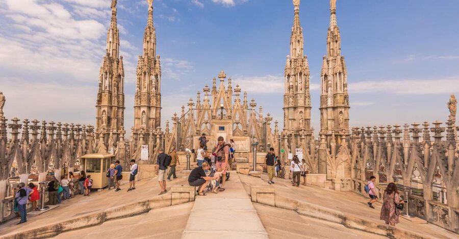 Milan: Cathedral Rooftop Tour - Riding the small elevator to the terraces