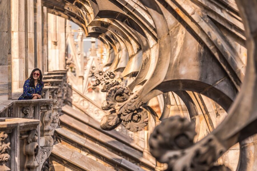 Milan: Cathedral Rooftop Tour - The virtual view of Piazza del Duomo in the 18th century