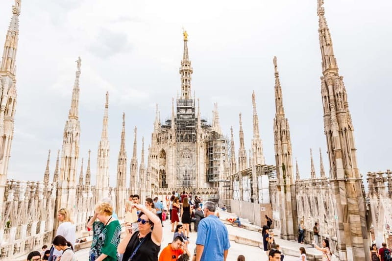 Milan Duomo Rooftops Tour + Optional Hop-on-Hop-off ticket - Priority admission and the lift to the first terrace