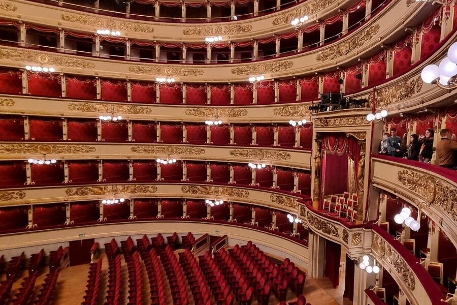 Milan: La Scala Theater and Museum Tour with Entry Tickets - Looking into the auditorium from a box
