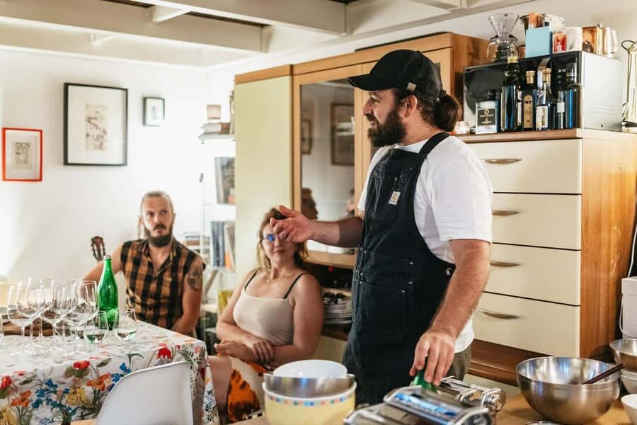 Milan: Pasta & Tiramisu Cooking Class with Premium Products - The family-style meal and Italian wine