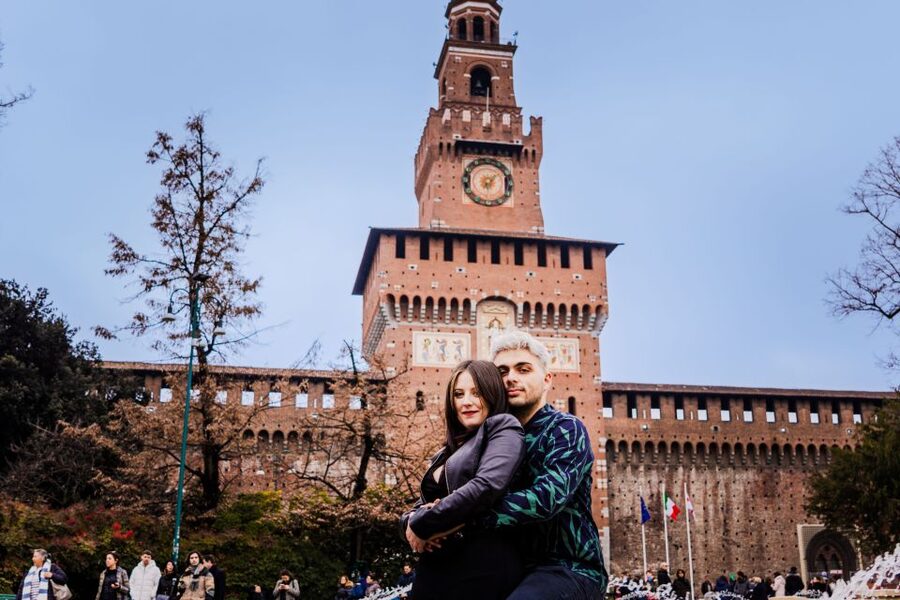 Milan: Professional Photoshoot Outside Sforza Castle - Why Sforza Castle works so well for portraits