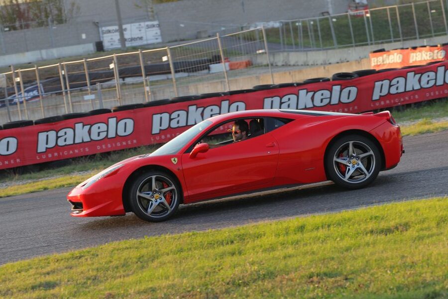 Milan: Test Drive a Ferrari 458 on a Race Track with Video - Taking the wheel of a 570-horsepower Ferrari 458